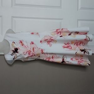 Brand New WHBM White Flower Dress